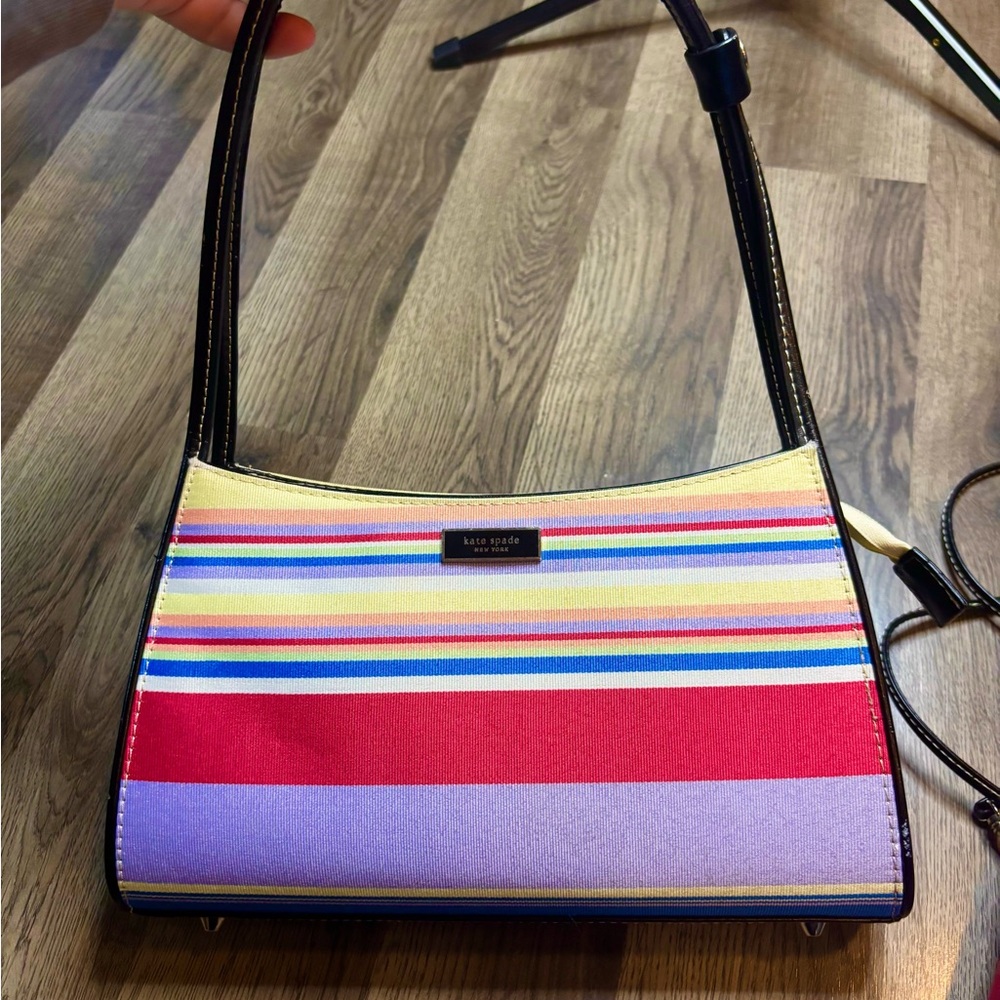 Vintage Kate Spade Vibrant Striped Shoulder Bag and Crossbody Bag Set - Picture 2 of 7